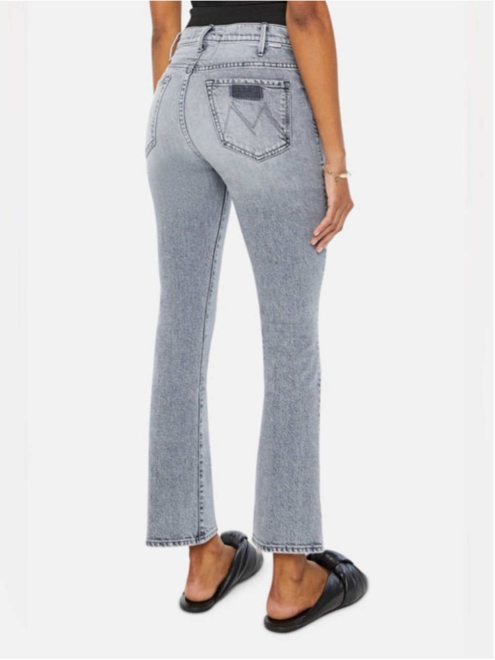 MOTHER SUPERIOR Hustler Ankle Flare Sz 27 (13.5”W) Drawing A Blank EUC